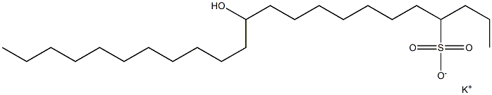 12-Hydroxytricosane-4-sulfonic acid potassium salt Struktur