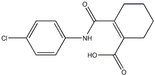 2-(p-Chlorophenylcarbamoyl)-1-cyclohexene-1-carboxylic acid Struktur