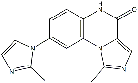 1-Methyl-8-(2-methyl-1H-imidazol-1-yl)imidazo[1,5-a]quinoxalin-4(5H)-one Struktur