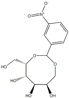 2-O,6-O-(3-Nitrobenzylidene)-D-glucitol Struktur