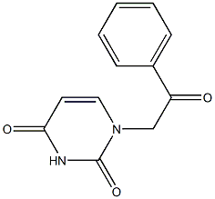 1-(2-Oxo-2-phenylethyl)uracil Struktur