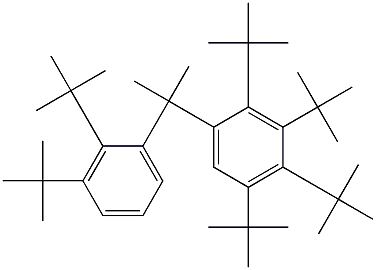 2-(2,3,4,5-Tetra-tert-butylphenyl)-2-(2,3-di-tert-butylphenyl)propane Struktur