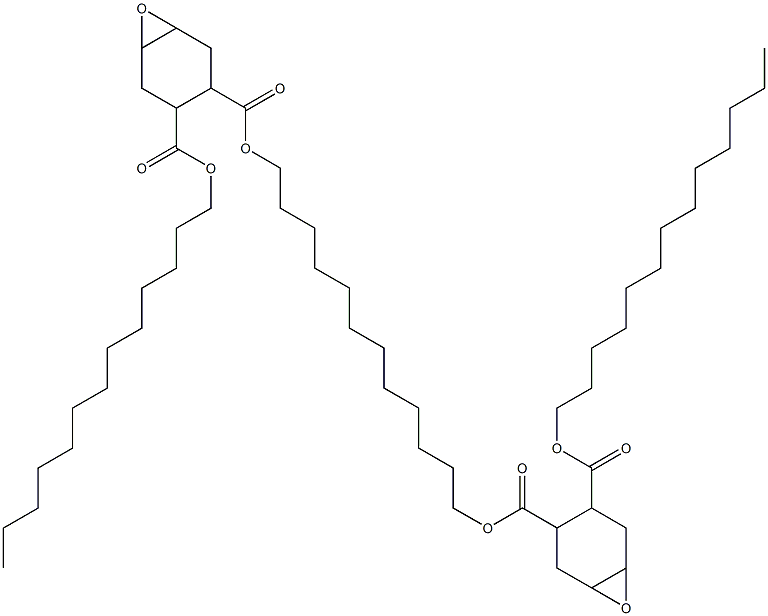 Bis[2-(tridecyloxycarbonyl)-4,5-epoxy-1-cyclohexanecarboxylic acid]1,12-dodecanediyl ester Struktur