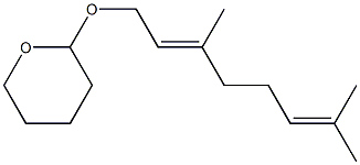 (E)-1-(Tetrahydro-2H-pyran-2-yloxy)-3,7-dimethyl-2,6-octadiene Struktur