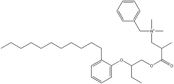 N,N-Dimethyl-N-benzyl-N-[2-[[2-(2-undecylphenyloxy)butyl]oxycarbonyl]propyl]aminium Struktur