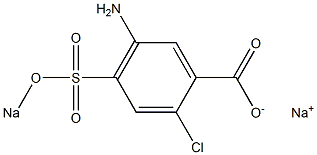 5-Amino-2-chloro-4-(sodiosulfo)benzoic acid sodium salt Struktur