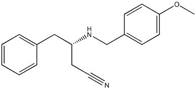 (3S)-3-(p-Methoxybenzyl)amino-4-phenylbutyronitrile Struktur