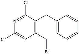 2,6-Dichloro-3-benzyl-4-(bromomethyl)pyridine Struktur