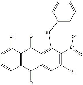 1-Anilino-3,8-dihydroxy-2-nitroanthraquinone Struktur