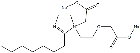 [4,5-Dihydro-2-heptyl-1-[2-[[(sodiooxy)carbonyl]methoxy]ethyl]-1-[[(sodiooxy)carbonyl]methyl]-1H-imidazol]-1-ium Struktur