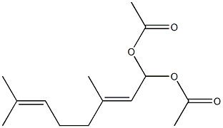 1,1-Diacetoxy-3,7-dimethyl-2,6-octadiene Struktur