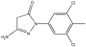 3-Amino-1-(3,5-dichloro-4-methylphenyl)-5(4H)-pyrazolone Struktur