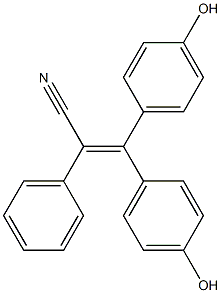 3,3-Bis(4-hydroxyphenyl)-2-phenylacrylonitrile Struktur