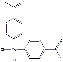 Bis(4-acetylphenyl)dichlorotellurium(IV) Struktur