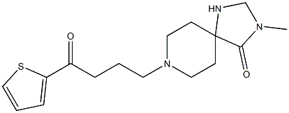 3-Methyl-8-[4-oxo-4-(2-thienyl)butyl]-1,3,8-triazaspiro[4.5]decan-4-one Struktur