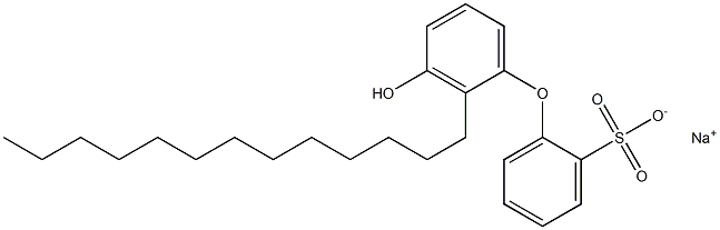 3'-Hydroxy-2'-tridecyl[oxybisbenzene]-2-sulfonic acid sodium salt Struktur