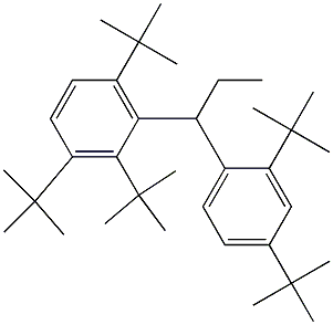 1-(2,3,6-Tri-tert-butylphenyl)-1-(2,4-di-tert-butylphenyl)propane Struktur