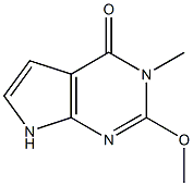 2-Methoxy-3-methyl-7H-pyrrolo[2,3-d]pyrimidin-4(3H)-one Struktur