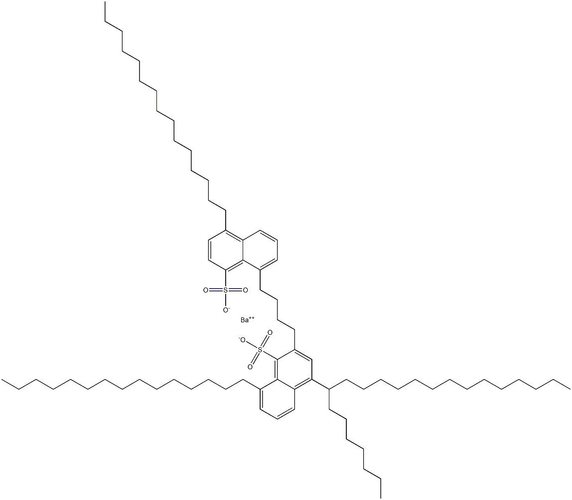 Bis(4,8-dipentadecyl-1-naphthalenesulfonic acid)barium salt Struktur