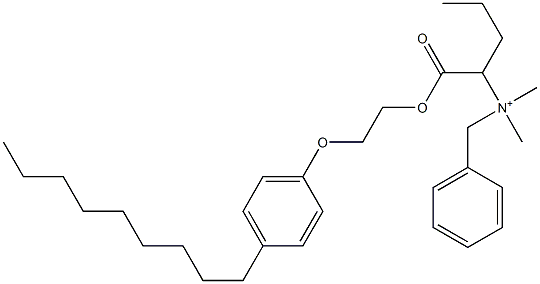 N,N-Dimethyl-N-benzyl-N-[1-[[2-(4-nonylphenyloxy)ethyl]oxycarbonyl]butyl]aminium Struktur