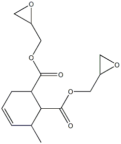 3-Methyl-4-cyclohexene-1,2-dicarboxylic acid diglycidyl ester Struktur