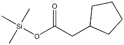 Cyclopentylacetic acid trimethylsilyl ester Struktur