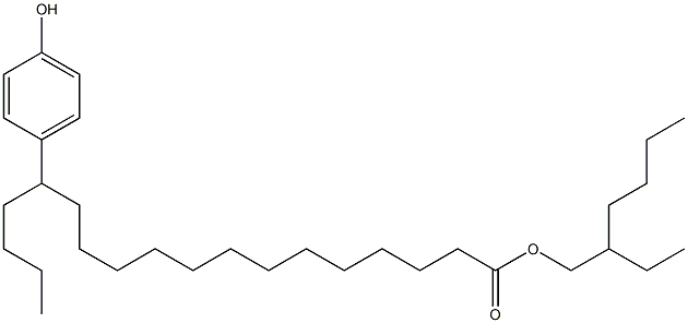 14-(4-Hydroxyphenyl)stearic acid 2-ethylhexyl ester Struktur