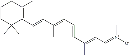 (2E,4E,6E,8E)-N-Methyl-9-(2,6,6-trimethyl-1-cyclohexen-1-yl)-3,7-dimethyl-2,4,6,8-nonatetren-1-imine N-oxide Struktur