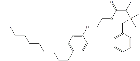 N,N-Dimethyl-N-benzyl-N-[1-[[2-(4-decylphenyloxy)ethyl]oxycarbonyl]ethyl]aminium Struktur