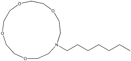 13-Heptyl-1,4,7,10-tetraoxa-13-azacyclopentadecane Struktur