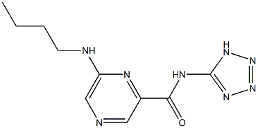 N-(1H-Tetrazol-5-yl)-6-butylaminopyrazine-2-carboxamide Struktur