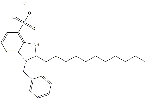 1-Benzyl-2,3-dihydro-2-undecyl-1H-benzimidazole-4-sulfonic acid potassium salt Struktur