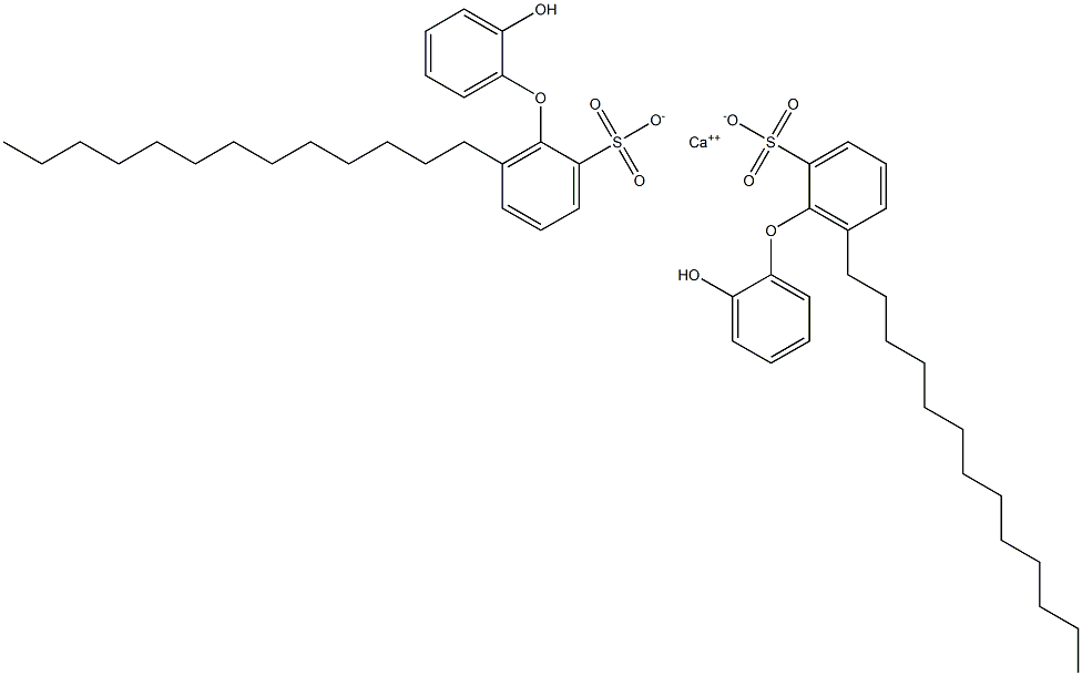 Bis(2'-hydroxy-6-tridecyl[oxybisbenzene]-2-sulfonic acid)calcium salt Struktur