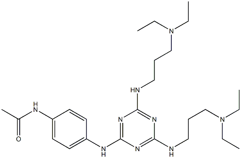 4'-[4,6-Bis[3-(diethylamino)propylamino]-1,3,5-triazin-2-ylamino]acetanilide Struktur