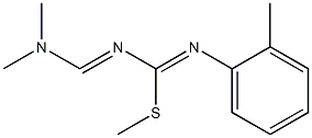 1-(2-Methylphenyl)-4-dimethylamino-2-methylthio-1,3-diaza-1,3-butadiene Struktur