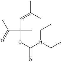 N,N-Diethylcarbamic acid 3,5-dimethyl-2-oxo-4-hexen-3-yl ester Struktur