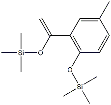 2-Trimethylsiloxy-3-(1-trimethylsiloxyvinyl)-5-methylbenzene Struktur