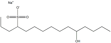 11-Hydroxypentadecane-4-sulfonic acid sodium salt Struktur