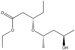 (S)-3-[(1S,3R)-1-Methyl-3-hydroxybutoxy]pentanoic acid ethyl ester Struktur