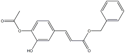 (E)-3-(3-Hydroxy-4-acetyloxyphenyl)propenoic acid benzyl ester Struktur