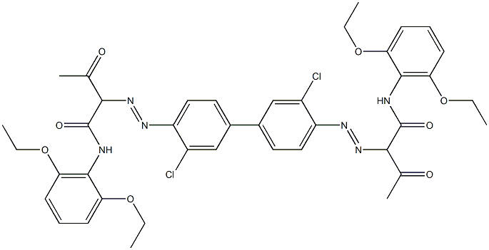 4,4'-Bis[[1-(2,6-diethoxyphenylamino)-1,3-dioxobutan-2-yl]azo]-3,3'-dichloro-1,1'-biphenyl Struktur