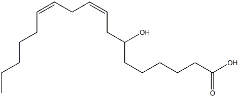 (9Z,12Z)-7-Hydroxy-9,12-octadecadienoic acid Struktur