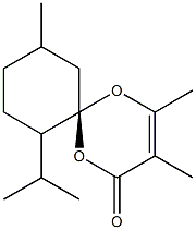 (6R)-7-Isopropyl-2,3,10-trimethyl-1,5-dioxaspiro[5.5]undec-2-en-4-one Struktur