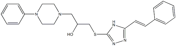 1-[[5-Styryl-4H-1,2,4-triazol-3-yl]thio]-3-(4-phenylpiperazino)-2-propanol Struktur