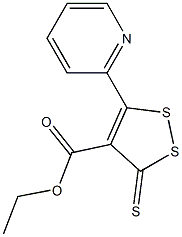 4-Ethoxycarbonyl-5-(2-pyridinyl)-3H-1,2-dithiol-3-thione Struktur