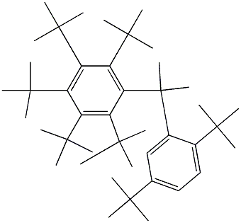 2-(Penta-tert-butylphenyl)-2-(2,5-di-tert-butylphenyl)propane Struktur