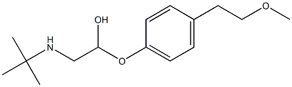 2-(tert-Butylamino)-1-[4-(2-methoxyethyl)phenoxy]ethanol Struktur