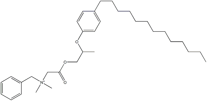 N,N-Dimethyl-N-benzyl-N-[[[2-(4-tridecylphenyloxy)propyl]oxycarbonyl]methyl]aminium Struktur