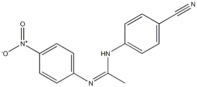 N1-(4-Cyanophenyl)-N2-(4-nitrophenyl)acetamidine Struktur