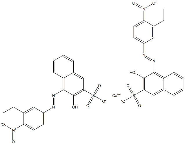 Bis[1-[(3-ethyl-4-nitrophenyl)azo]-2-hydroxy-3-naphthalenesulfonic acid]calcium salt Struktur